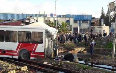 Tunisie: Un train percute un bus à Jbel Jloud, plusieurs mort et des dizaines de blessés