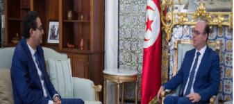 لقاء رئيس الحكومة إلياس الفخفاخ برئيس الجامعة التونسية لشركات التأمين الحبيب بن حسين